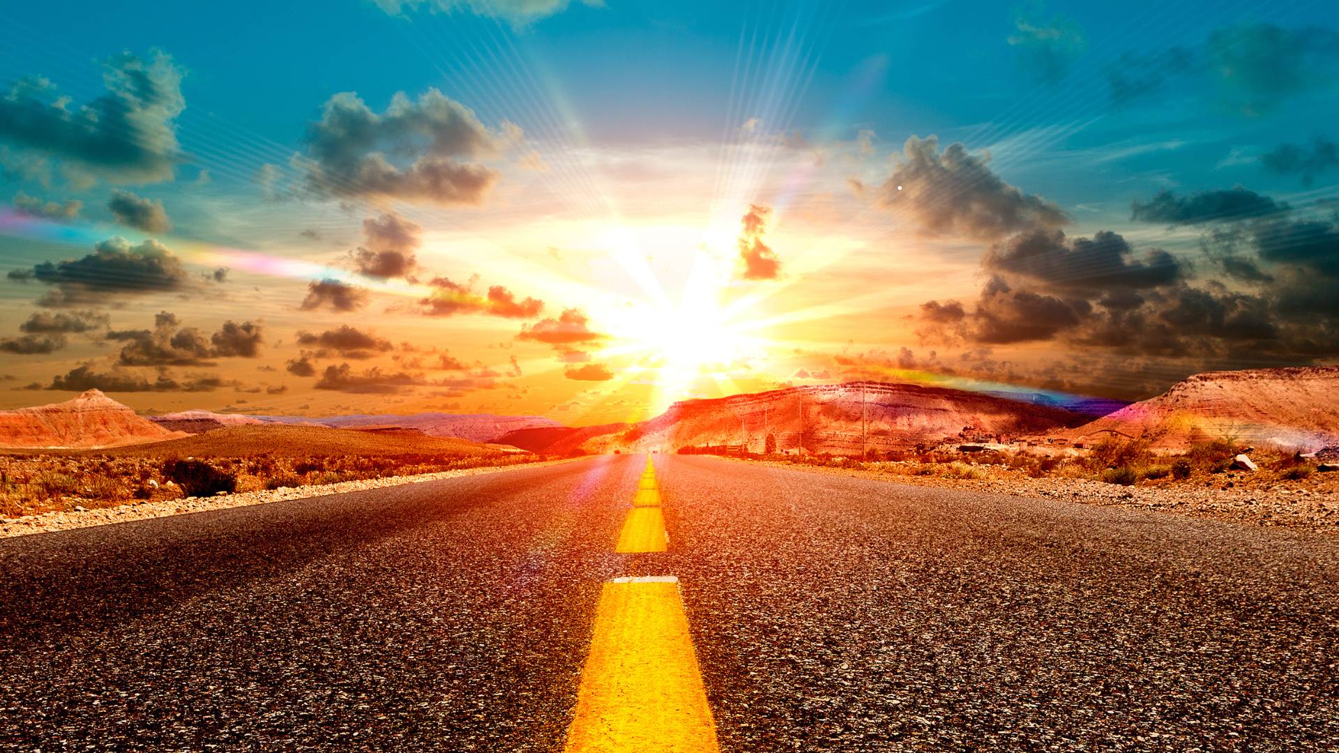 An open road leading toward a glowing sunrise, representing new beginnings and limitless possibilities - jillbosman.com